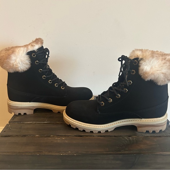 Lugz Convoy Black Fur Boots Size 8.5 New without box - Picture 5 of 6
